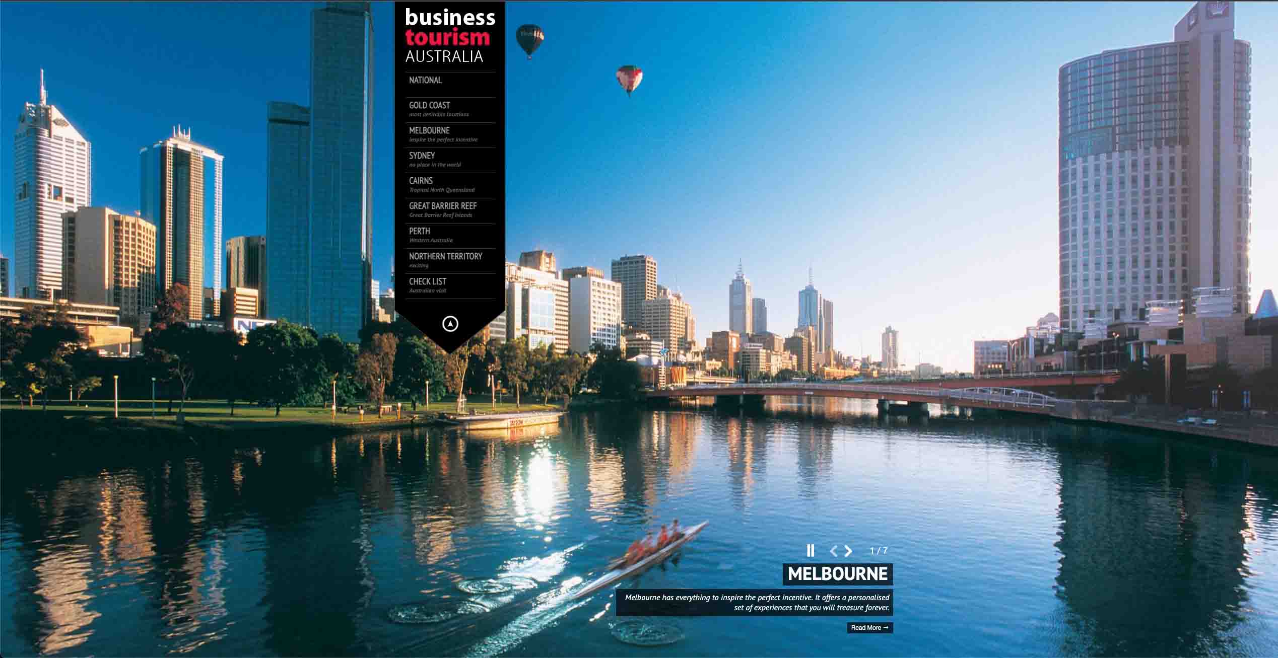 business tourism australia website info