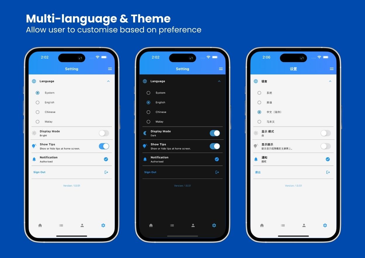 ezlock multi language and theme system